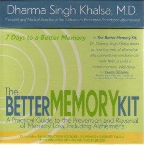 The kit also is beneficial for anyone wishing to enhance their mental function and contains an instruction booklet, 34 memory exercise cards and a CD with memory enhancing exercises.